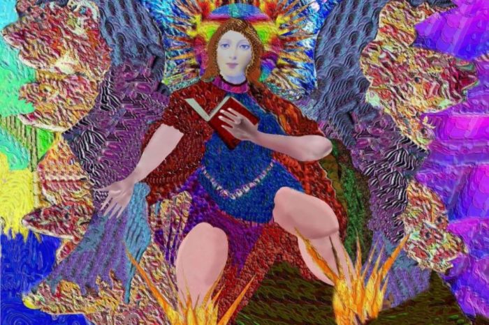 E poi scese un angelo dal cielo quadro Roberto Fregosi